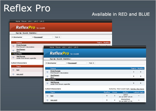 Reflex Pro theme.  Comes in two colours